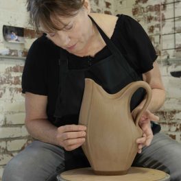 sarah wells rolland, the village potters, asheville nc, pottery, ceramics, pottery classes