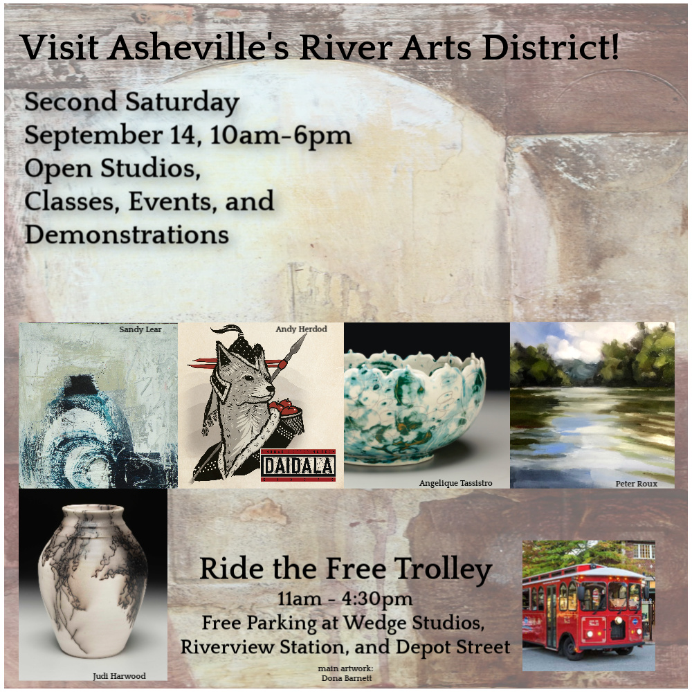 Asheville River Arts District Artists September Second Saturday Open Studios Event