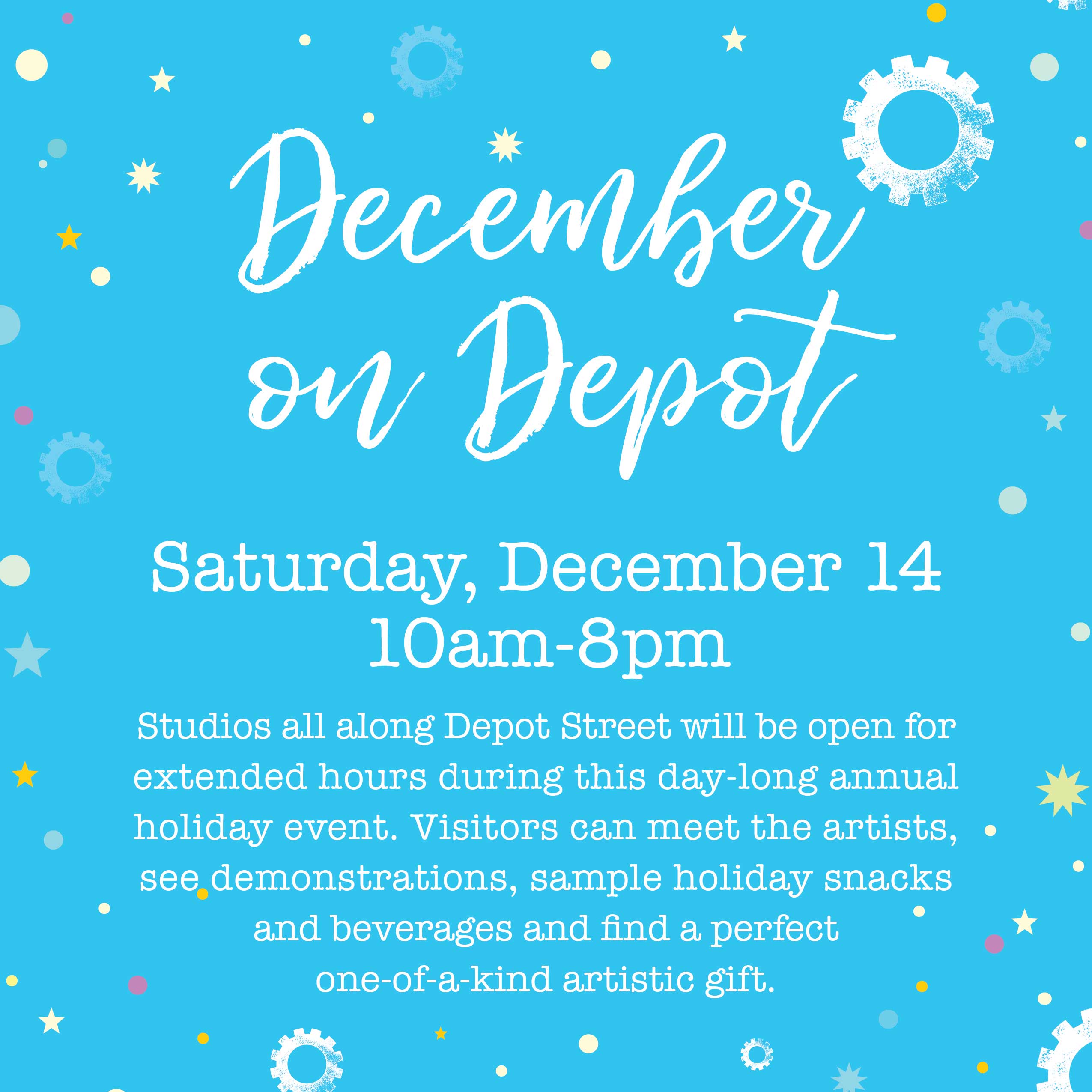 December on Depot in the River Arts District flyer