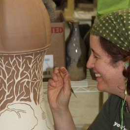 Wood-Ash Fired Mini 'Vincent' Vase by Lori Theriault