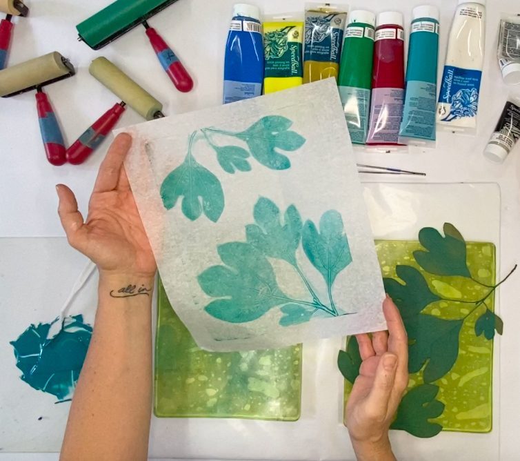 GELLI PLATE PRINTMAKING: PLANTS, INKS, NO PRESSURE! with