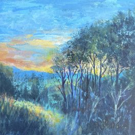 A serene vibrant landscape